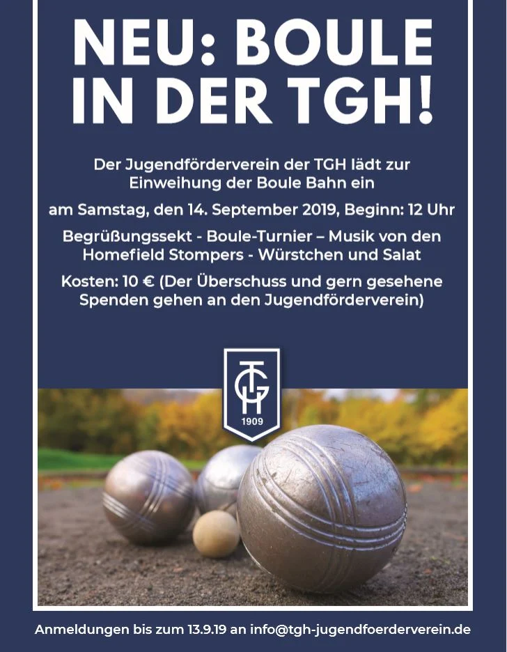Eröffnung der Boule Bahn