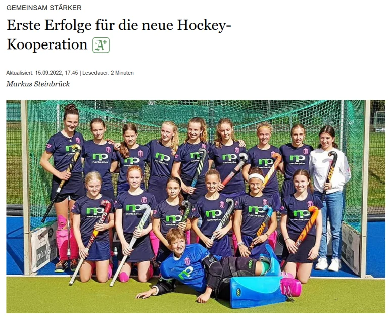 Unsere wU14 in der Presse