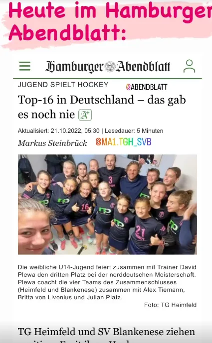 wu14 im Hamburger Abendblatt