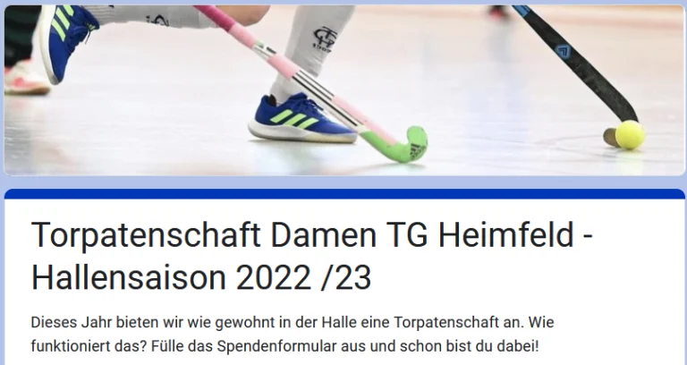 1.Damen: Torpatenschaft
