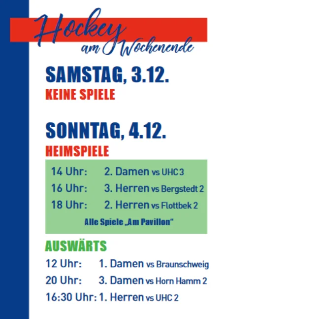 Hockey am Wochenende