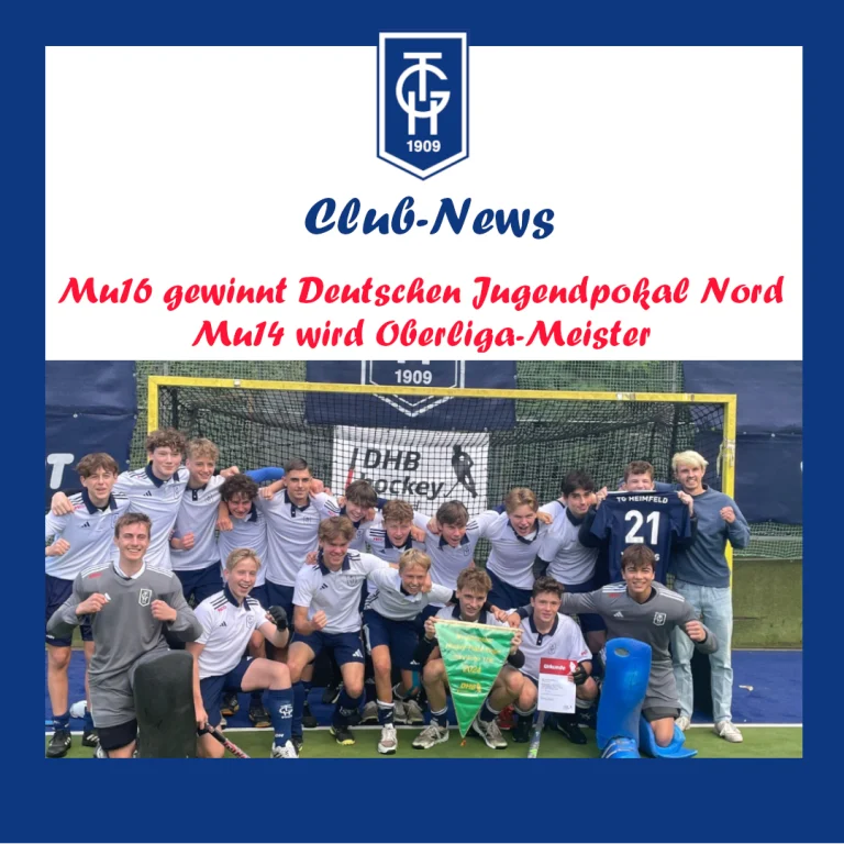 Mu16 gewinnt Deutschen Jugendpokal, Mu14 wird Oberliga-Meister